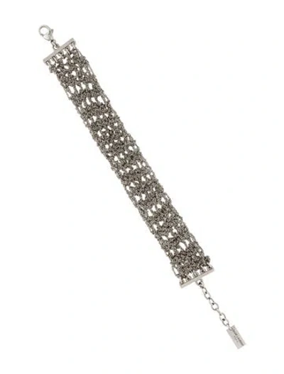Pre-owned Saint Laurent Tone Mesh Chain Bracelet In Multicolor