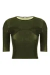 Saint Laurent Cropped Top With Cassandre