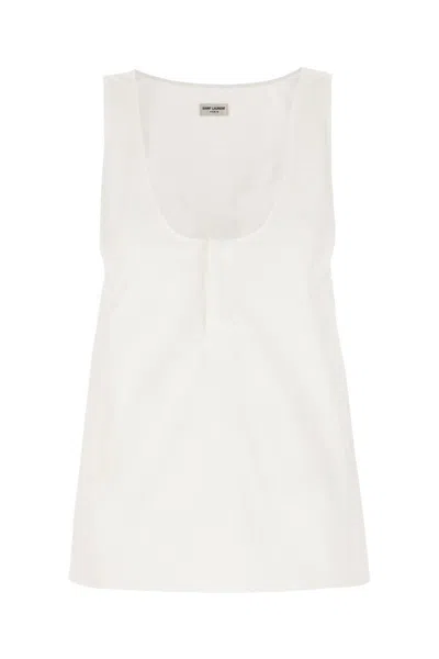 Saint Laurent Top In White