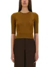 Saint Laurent Cropped Top With Cassandre