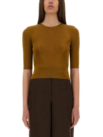 Saint Laurent Top "cassandras" In Brown