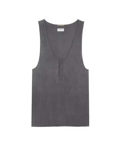 Saint Laurent Top Grey