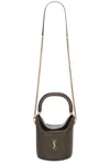 Saint Laurent Top Handle Bucket Bag In Brown
