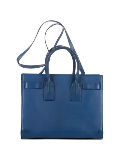 Pre-owned Saint Laurent Top-handle Tote Bag In Blue