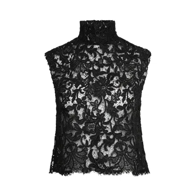 Pre-owned Saint Laurent Top In Guipure Lace 'black' | Women's Size 36