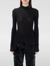 Saint Laurent Cassandre Turtleneck Sweater In Wool In Schwarz