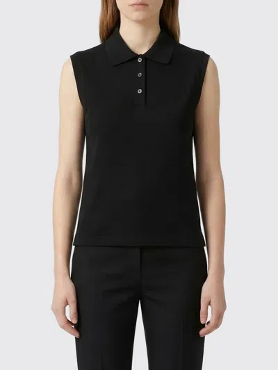 Saint Laurent Cassandre Polo Shirt In Cotton Piqu In Black