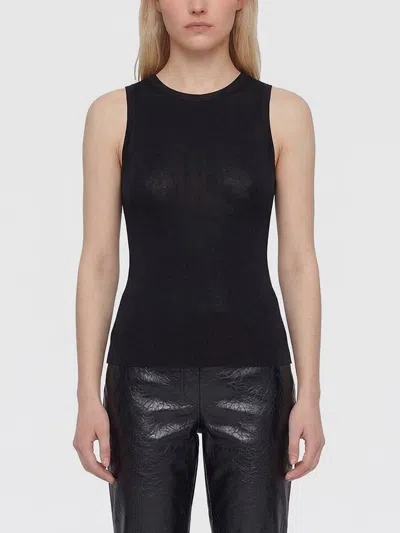 Saint Laurent Top Woman  In Black