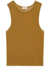 Saint Laurent Viscose Brown Tops In Black
