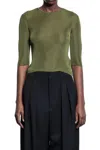 Saint Laurent Viscose Top In Green