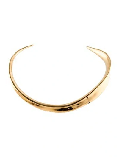 Pre-owned Saint Laurent Torc Choker Necklace, 12.5" In Multi