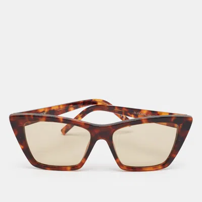 Pre-owned Saint Laurent Tortoise Brown Gradient Sl 276 Mica Cat Eye Sunglasses