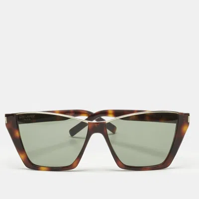 Pre-owned Saint Laurent Tortoise Brown Sl369 Kate Cat Eye Sunglasses