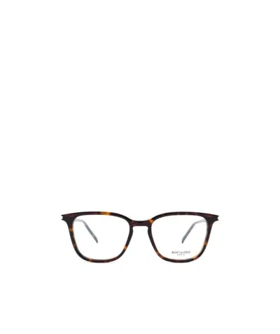 Saint Laurent Tortoise Shell Glasses In Black