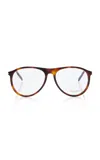 Saint Laurent Tortoiseshell Acetate Glasses