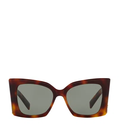 Saint Laurent M119 Sunglasses In Brown