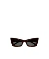 Saint Laurent Tortoiseshell Cat-eye Frame Sunglasses In Black