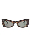 Saint Laurent Tortoiseshell Cat-eye Frame Sunglasses In Brown