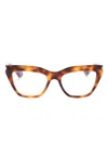 Saint Laurent Cat-eye-brille In Schildpattoptik In Brown