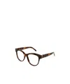Saint Laurent Tortoiseshell Cat-eye Glasses In Brown