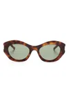Saint Laurent Tortoiseshell Cat-eye Sunglasses In Braun