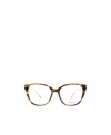 Saint Laurent Tortoiseshell-effect Cat-eye Glasses In White