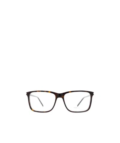 Saint Laurent Tortoiseshell-effect Glasses In Black