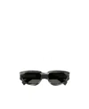 Saint Laurent Tortoiseshell-effect Oval-frame Sunglasses In Black