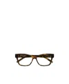 Saint Laurent Tortoiseshell-effect Rectangle-frame Glasses In Brown