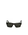 Saint Laurent Tortoiseshell-effect Round-frame Sunglasses In Black
