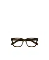Saint Laurent Tortoiseshell-effect Square-frame Glasses In Black
