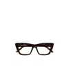 Saint Laurent Tortoiseshell-effect Square-frame Glasses In Black