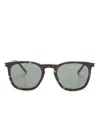 Saint Laurent Tortoiseshell-effect Square-frame Sunglasses In Brown