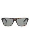 Saint Laurent Tortoiseshell-effect Square-frame Sunglasses In Brown