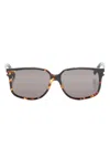 Saint Laurent Tortoiseshell-effect Tinted Sunglasses In Braun