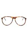 Saint Laurent Tortoiseshell Pilot-frame Sunglasses In Brown