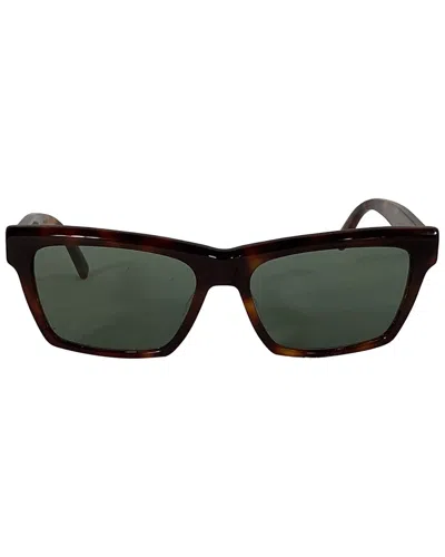 Pre-owned Saint Laurent Tortoiseshell Rectangular Sunglasses (authentic Pre-loved)