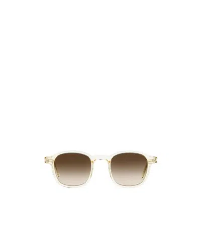Saint Laurent Tortoiseshell Round-frame Sunglasses In Nude