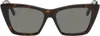 Saint Laurent Tortoiseshell Sl 276 Mica Sunglasses In 033 Havana