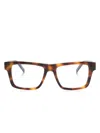 Saint Laurent Tortoiseshell Square-frame Glasses In 褐色