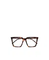 Saint Laurent Square Frame Glasses In Brown