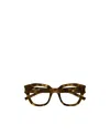 Saint Laurent Tortoiseshell Square-frame Glasses In Brown