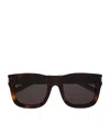 Saint Laurent Tortoiseshell Square Monceau Sunglasses In Brown