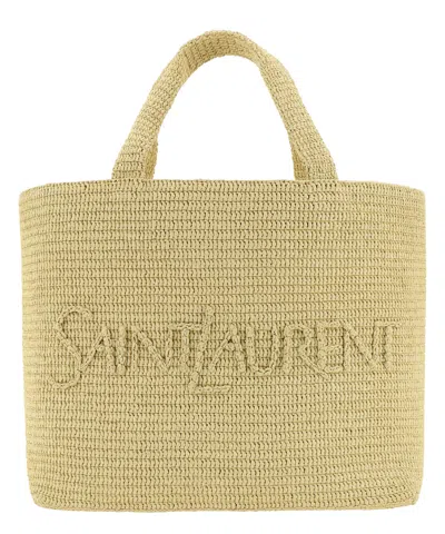 Saint Laurent Tote Bag In Beige