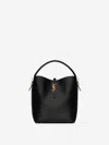 Saint Laurent Le 37 Mini Ysl Bucket Bag In Smooth Leather In Black