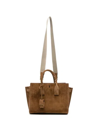 Saint Laurent Tote Bag In Brown