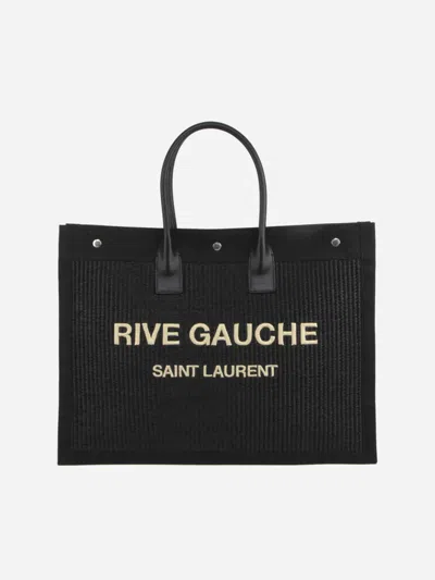 Saint Laurent Tote In Nero/nat.beig/ne/ne