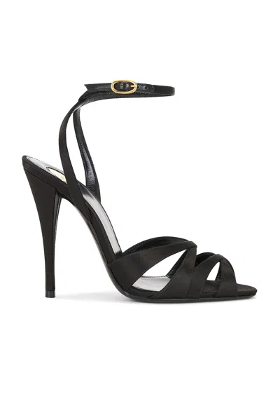 Saint Laurent Touze Heeled Sandal In Black