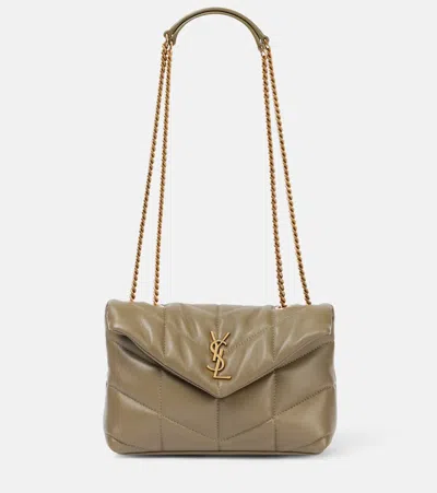 Saint Laurent Toy Leather Shoulder Bag In Green