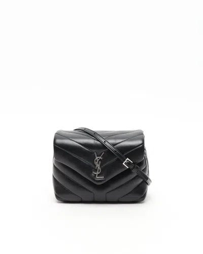 Saint Laurent Toy Loulou Bag In Black